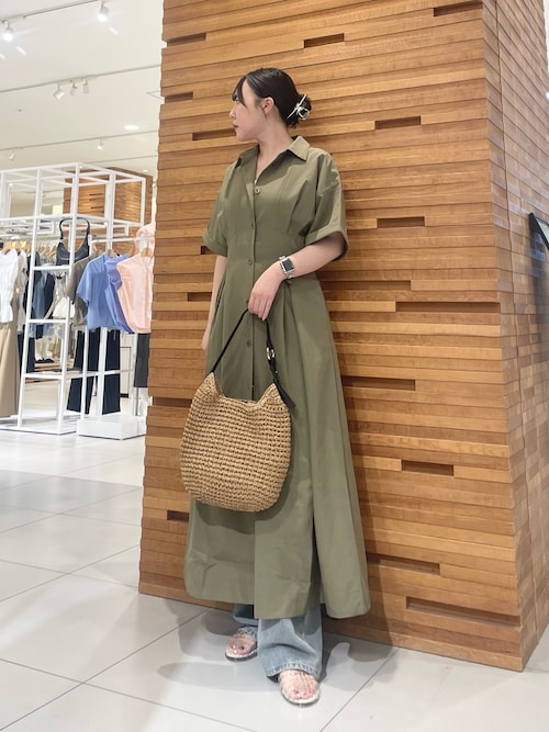 セール】『UR TECH DRYLUXE』リネンライクワンピース(ワンピース セール】『UR TECH DRYLUXE』リネンライクワンピース(ワンピース