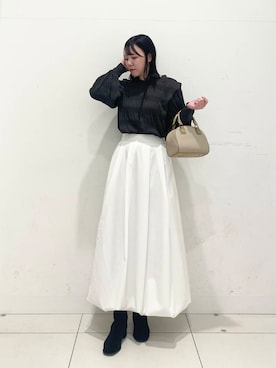 「SENSE OF PLACE by URBAN RESEARCH（センスオブプレイスバイアーバンリサーチ）のアイテム（ブーツ）」を使った、nanaさん（レディース・160cm）の冬コーディネート
