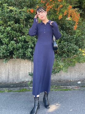 「アイテム（ワンピース/ドレス）」を使った、nanaさん（レディース・162cm）の秋コーディネート