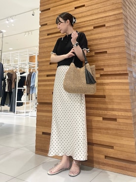 「RODE SKO（ロデスコ）のクリアカラーグルカサンダル（サンダル、その他）」を使った、nanaさん（レディース・162cm）の夏コーディネート