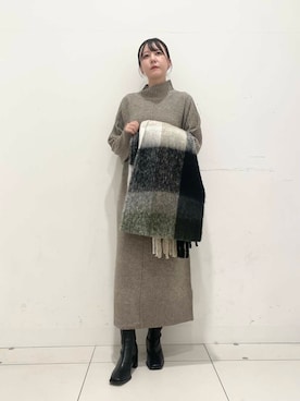 「アイテム（カバーオール）」を使った、nanaさん（レディース・162cm）の秋コーディネート