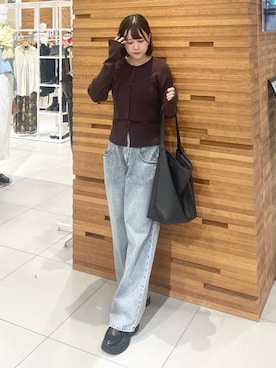 「アイテム（イヤリング）」を使った、nanaさん（レディース・162cm）の秋コーディネート