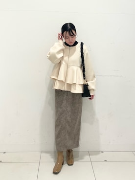 「綺麗めコーデ」｜「アイテム（ブーツ）」を使った、nanaさん（レディース・160cm）の冬コーディネート