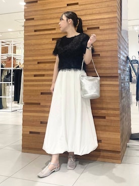 「SENSE OF PLACE by URBAN RESEARCH（センスオブプレイスバイアーバンリサーチ）のアイテム（スカート）」を使った、nanaさん（レディース・162cm）の夏コーディネート