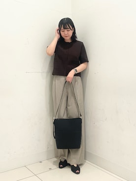 「RODE SKO（ロデスコ）のアイテム」を使った、nanaさん（レディース・162cm）の春コーディネート