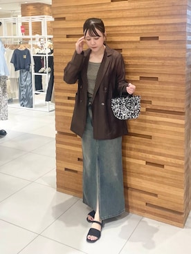 「旅行コーデ」｜「アイテム（ジャケット/アウター）」を使った、nanaさん（レディース・162cm）の夏コーディネート