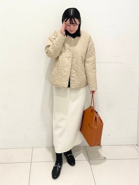 「春のジャケットスタイル」｜「アイテム（ブルゾン）」を使った、nanaさん（レディース・160cm）の春コーディネート