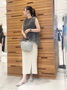 「SENSE OF PLACE by URBAN RESEARCH（センスオブプレイスバイアーバンリサーチ）のアイテム（スカート）」を使った、nanaさん（レディース・162cm）の夏コーディネート