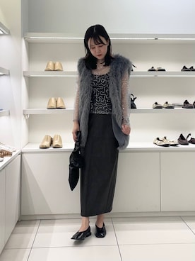 「アイテム（その他トップス、シルバー系）」を使った、nanaさん（レディース・162cm）の秋コーディネート