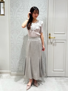 「アイテム（パンプス、ピンク系）」を使った、PROPORTION STAFFさん（レディース・164cm）の夏コーディネート