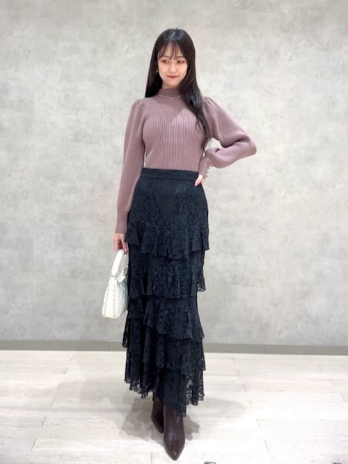 ＜ウォッシャブル＞ハイネックボリュームスリーブニット / 1215270004