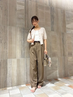 「アイテム（ストール/ショール）」を使った、PROPORTION STAFFさん（レディース・164cm）の夏コーディネート