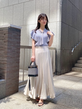 「EDIT COLOGNE（エディットコロン）のアイテム」を使った、PROPORTION STAFFさん（レディース・158cm）の夏コーディネート