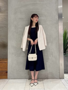 「PROPORTION BODY DRESSING（プロポーションボディドレッシング）のアイテム（テーラードジャケット）」を使った、PROPORTION STAFFさん（レディース・162cm）の春コーディネート