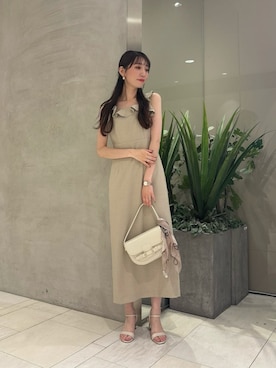 「アイテム（ストール/ショール）」を使った、PROPORTION STAFFさん（レディース・162cm）の夏コーディネート