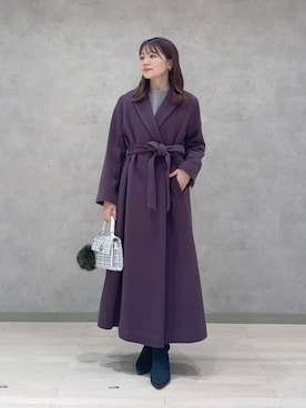 「アイテム（チャーム）」を使った、PROPORTION STAFFさん（レディース・154cm）の冬コーディネート