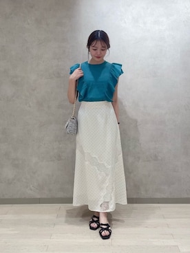 「PROPORTION BODY DRESSING（プロポーションボディドレッシング）のアイテム」を使った、PROPORTION STAFFさん（レディース・154cm）の夏コーディネート