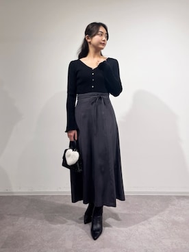 「EDIT COLOGNE（エディットコロン）のアイテム」を使った、PROPORTION STAFFさん（レディース・162cm）の冬コーディネート