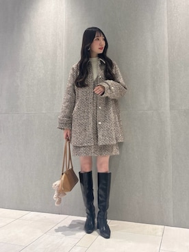 「アイテム（キーホルダー）」を使った、PROPORTION STAFFさん（レディース・162cm）の冬コーディネート