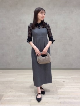 「EDIT COLOGNE（エディットコロン）のアイテム」を使った、PROPORTION STAFFさん（レディース・154cm）の秋コーディネート