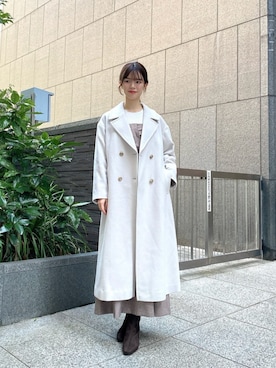 「アイテム（ステンカラーコート）」を使った、PROPORTION STAFFさん（レディース・158cm）の秋コーディネート