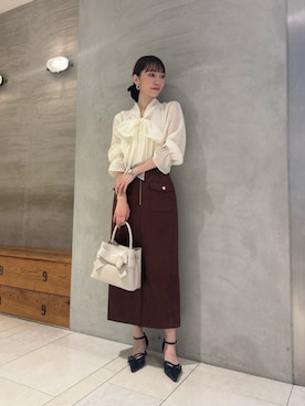 「EDIT COLOGNE（エディットコロン）のアイテム」を使った、PROPORTION STAFFさん（レディース・162cm）の秋コーディネート