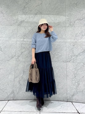 「EDIT COLOGNE（エディットコロン）のアイテム」を使った、PROPORTION STAFFさん（レディース・153cm）の秋コーディネート