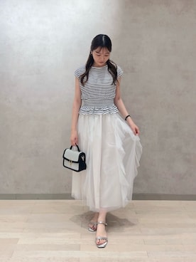 「PROPORTION BODY DRESSING（プロポーションボディドレッシング）のアイテム」を使った、PROPORTION STAFFさん（レディース・154cm）の夏コーディネート