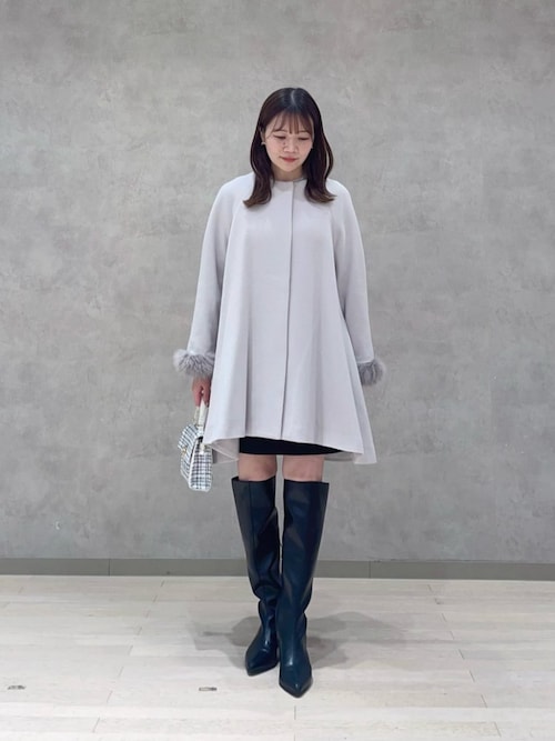 セール】イレヘムミドル丈コート / 1215252003（ノーカラーコート