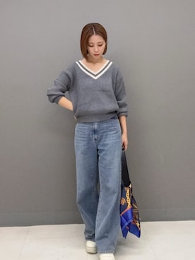 「EDIT COLOGNE（エディットコロン）のアイテム」を使った、PROPORTION STAFFさん（レディース・154cm）の秋コーディネート