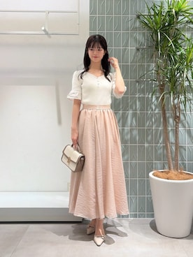 「EDIT COLOGNE（エディットコロン）のアイテム」を使った、PROPORTION STAFFさん（レディース・158cm）の夏コーディネート