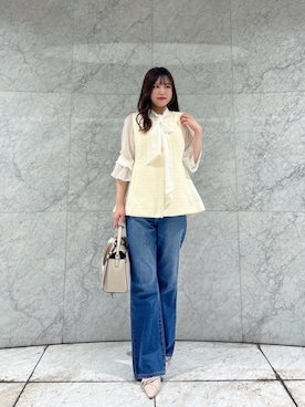 「アイテム（ストール/ショール）」を使った、PROPORTION STAFFさん（レディース・153cm）の秋コーディネート