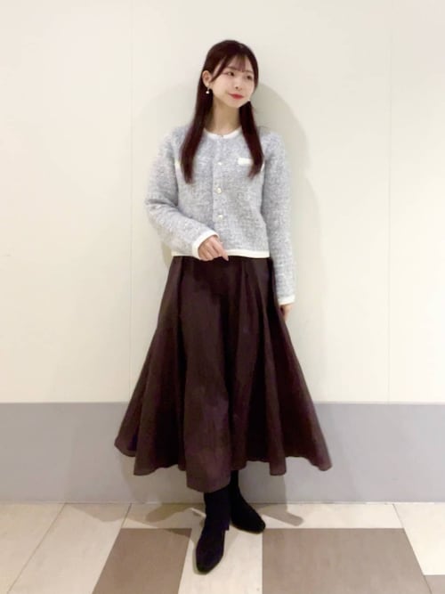 ファンシーツイード風ニットカーディガン / 1215274002