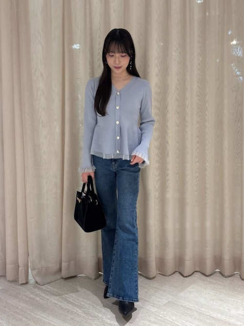 シアー切替ペプラムニット / 1216170108