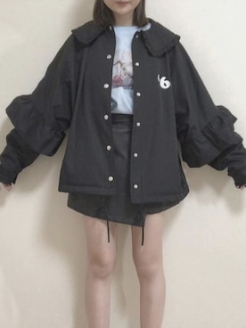 「Little sunny bite（リトルサニーバイト）のアイテム（ジャケット/アウター）」を使った、Nanaさん（レディース・152cm）の秋コーディネート