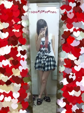 「グラッドニュース」｜†りりにゃん†さん（レディース・159cm）の夏コーディネート