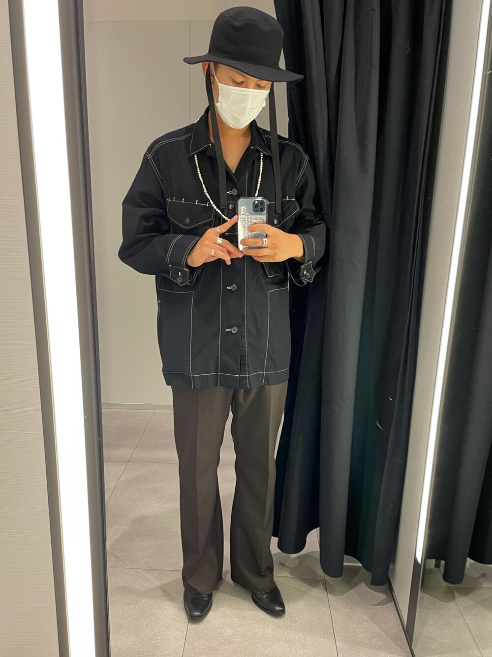 「今日のコーデ、お洒落さんとつながりたい、ootd、シンプル、だから秋服が好き、NEEDLES、BALENCIAGA、aie、秋トレンド2021、秋のコーデ」｜「BALENCIAGAのアイテム（スラックス、ブラウン系）」を使った、古川悠さん（メンズ・172cm）の秋コーディネートの1枚目の写真