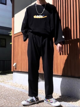 「ADER error（アーダーエラー）のアイテム（トップス）」を使った、Tさん（メンズ・165cm）の春コーディネート