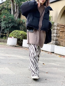 「Libra Cue（リブラ キュー）のアイテム（ダウンジャケット/コート）」を使った、noriさん（レディース・159cm）の秋コーディネート