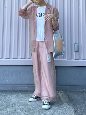 「spoon store（スプーンストア）のアイテム（パンツ）」を使った、noriさん（レディース・159cm）の春コーディネート