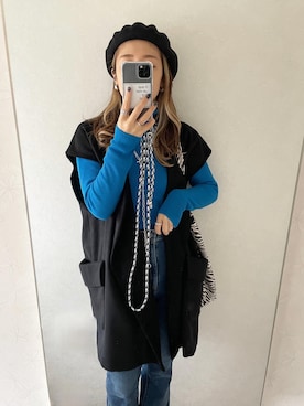 「reca（レカ）のアイテム（ハンチング/ベレー帽）」を使った、noriさん（レディース・159cm）の冬コーディネート