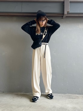 「NEWBALANCE」｜「アイテム（帽子）」を使った、noriさん（レディース・159cm）の秋コーディネート