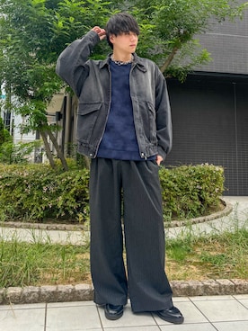 「アイテム（ローファー）」を使った、kosukeさん（メンズ・181cm）の秋コーディネート