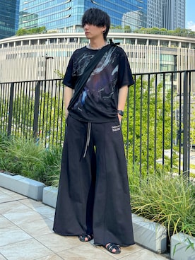「アイテム（スウェットパンツ）」を使った、kosukeさん（メンズ・181cm）の夏コーディネート