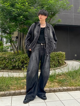 「アイテム（デニムジャケット）」を使った、kosukeさん（メンズ・181cm）の秋コーディネート