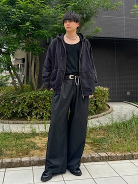 「アイテム（ネックレス）」を使った、kosukeさん（メンズ・181cm・20代）の秋コーディネート