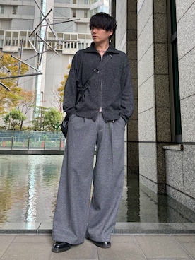 「SINSS（シンス）のアイテム（ニット/セーター）」を使った、kosukeさん（メンズ・181cm）の秋コーディネート