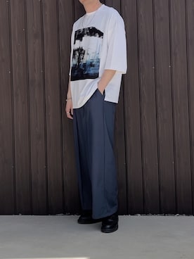 「グラフィックＴ」｜「アイテム（その他）」を使った、kosukeさん（メンズ・181cm）の夏コーディネート