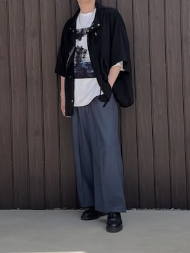 「グラフィックＴ」｜「アイテム（その他）」を使った、kosukeさん（メンズ・181cm）の夏コーディネート