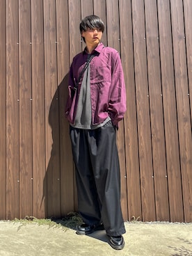 「アイテム（スラックス）」を使った、kosukeさん（メンズ・181cm）の夏コーディネート
